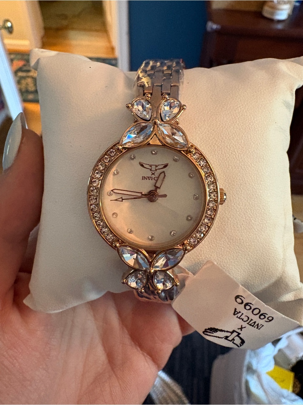 Invicta Women's Rose Gold Crystal Accent Bracelet Watch NIB